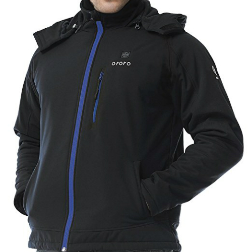 1. Ororo Men's Soft Shell Heated Jacket