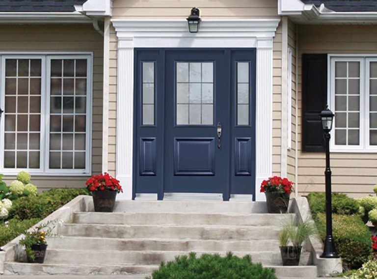 Front Door Color Ideas You Will Love In 2024 EarlyExperts   Steel Blue Front Door 768x568 