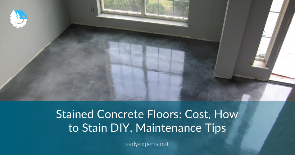 Stained Concrete Floors Cost How To Stain Diy Maintenance Tips